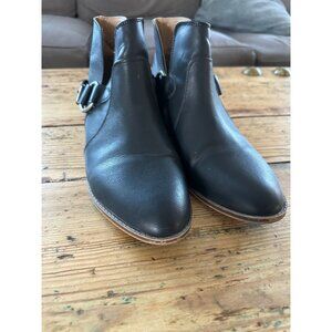 Canyon River Blues Lana Women's Black Faux Leather Buckled Ankle Boots